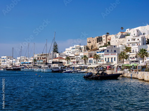 Waterfront of Chora, Naxos City, Naxos Island, Cyclades, Greek Islands photo