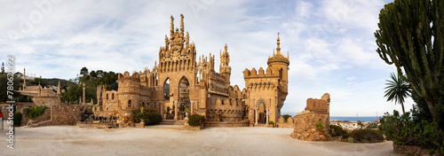 Castillo de Colomares, a castle monument dedicated to Christopher Columbus, Benalmadena, Andalusia, Spain photo