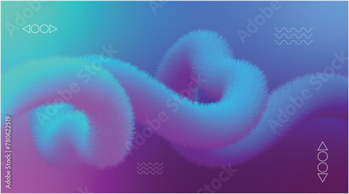 Abstract Fluid background with hearts