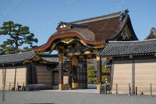 Nijo Castle main gate, UNESCO World Heritage Site, Kyoto, Honshu, Japan photo