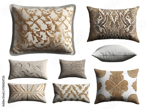 pillows on a white background