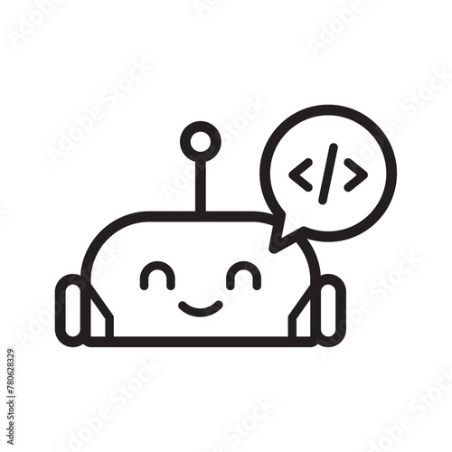 chatbot digital service icon
