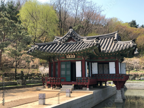 Korean traditional architectural scenery photos photo