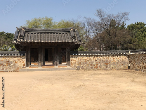 Korean traditional architectural scenery photos photo