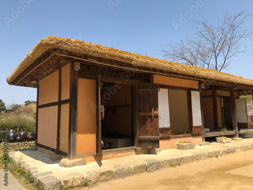 Korean traditional architectural scenery photos photo