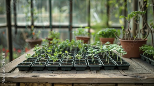 Nurturing spring growth thrives in greenhouses and seedling trays, fostering vibrant new beginnings.