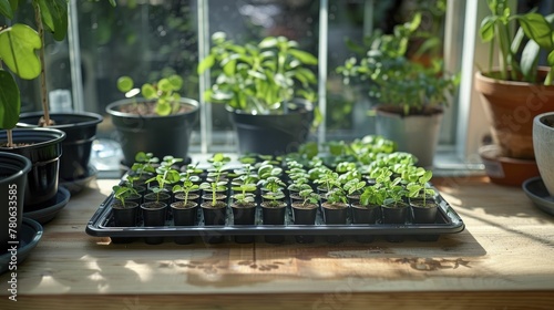 Discover the delicate dance of growth as greenhouses and seedling trays nurture the essence of spring's bloom.