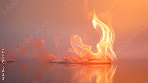 A blazing campfire glowing with fiery red, orange, and yellow flames, casting light and warmth in the dark, encapsulating the essence of heat, energy, and abstract beauty