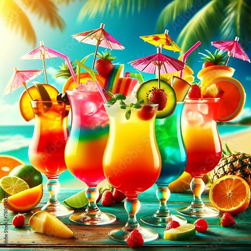 cocktails on the beach with cocktail