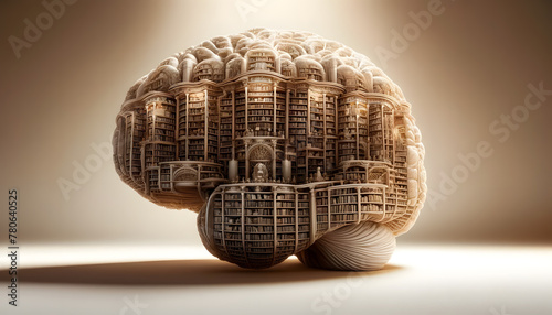 The human brain is filled with an enormous amount of knowledge. photo