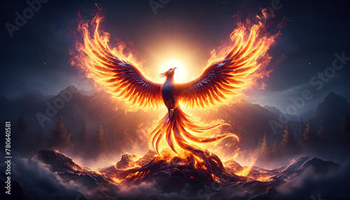 The rebirth of the Phoenix bird. © KeetaKawee