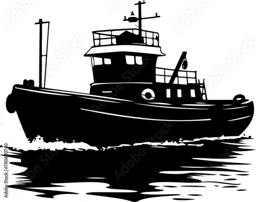fishing boat silhouette