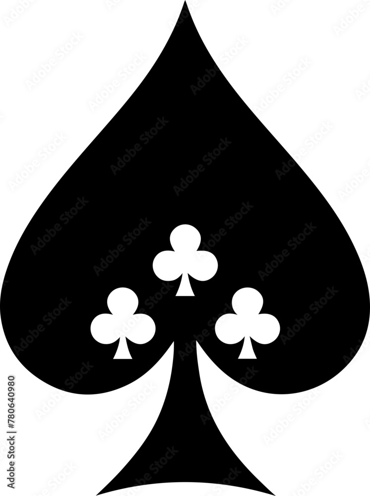 Fototapeta premium Spade, simple silhouette