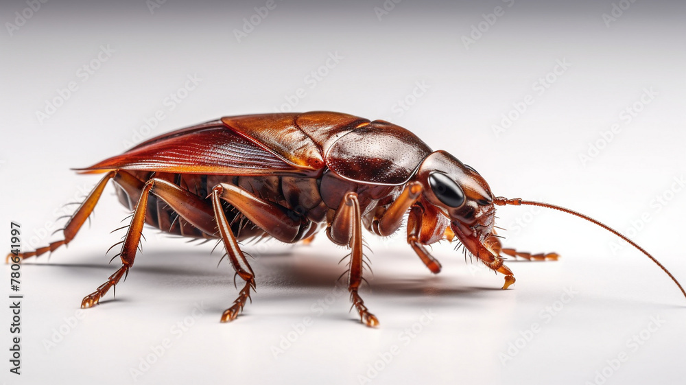 Cockroach, Cockroaches Close Up on White Background Cockroach, Cockroaches Close Up on White Background
