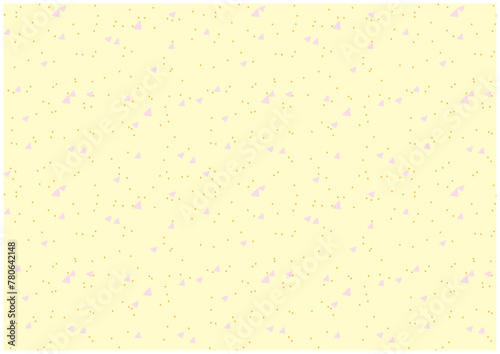 三角と点のシームレスな背景（黄色）