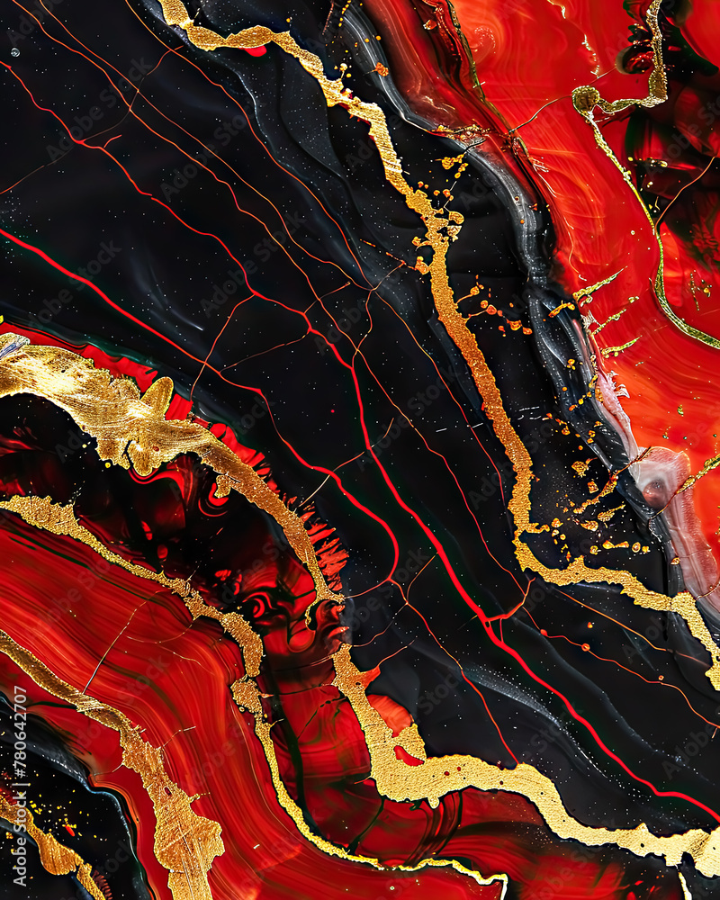 Abstract Black Red Marble Texture Backgrounds Stock Illustration ...