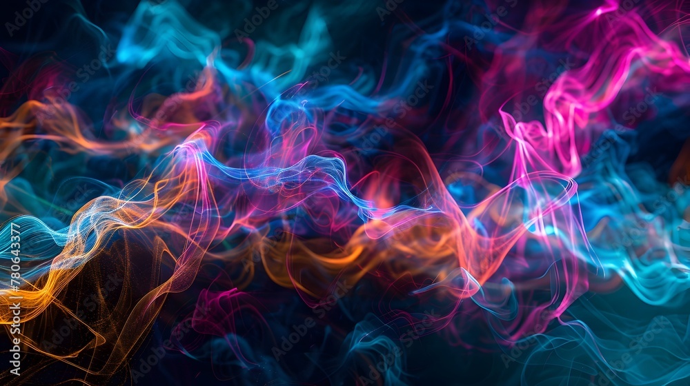 Electric Waves of Vibrant Digital Harmony:A Futuristic Melody of Light and Energy