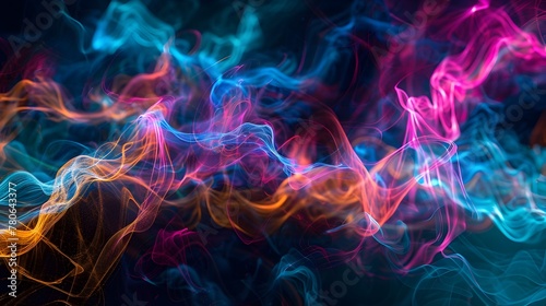 Electric Waves of Vibrant Digital Harmony:A Futuristic Melody of Light and Energy