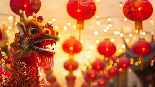 Chinese new year celebration  dragon.