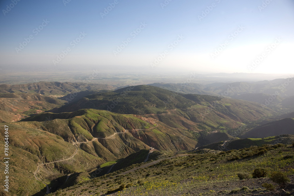 Fototapeta premium Morocco landscape on a sunny spring day