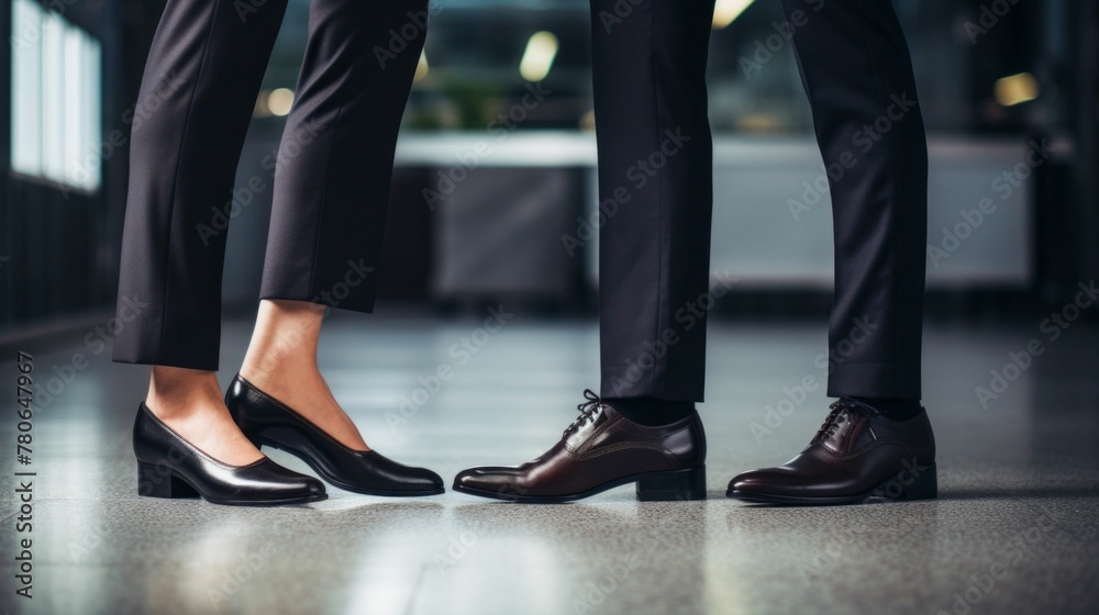 Professional Business Attire Footwear Close-Up. Generative ai Professional Business Attire Footwear Close-Up. Generative ai