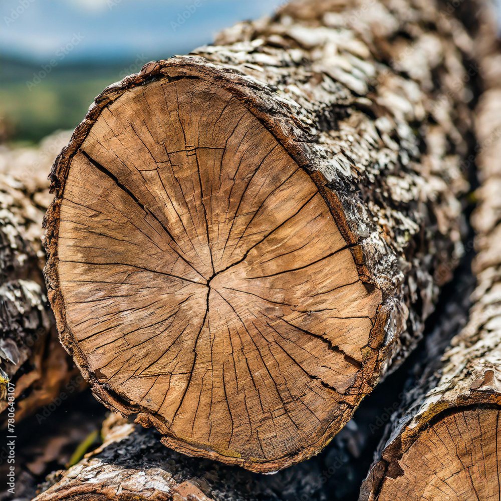 A detailed shot of a tree trunk displaying the rough texture of the brown bark, resembling a bedrock formation. This trunk could serve as building material A detailed shot of a tree trunk displaying the rough texture of the brown bark, resembling a bedrock formation. This trunk could serve as building material