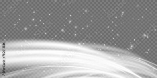 Cold winter wind texture. Holiday vector blizzard. Christmas effect of a cold blizzard. Vector PNG