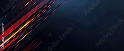 red black sporty background, speed motion design with spot strip and copy space, modern minimal in cheerful and freedom energy feeling, Generative Ai