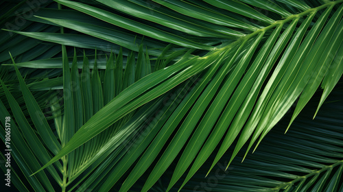 Palm tree leaves background  photo shot