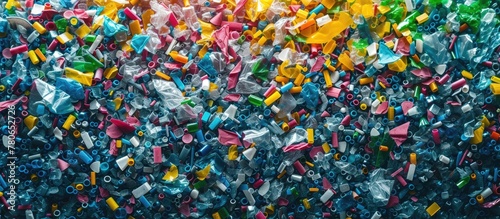 Prepared plastic particles for recycling photo