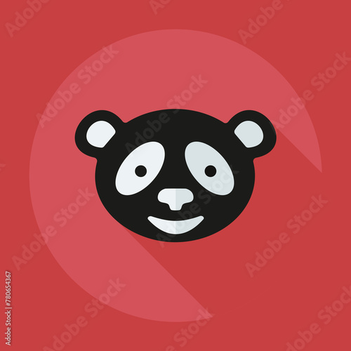 Flat modern design with shadow icons pandas vector image
