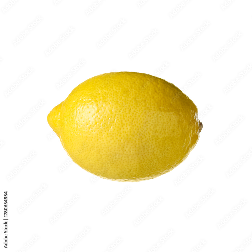 One whole ripe lemon isolated on white One whole ripe lemon isolated on white