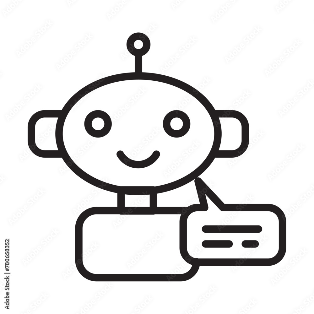 Fototapeta premium chatbot service icon