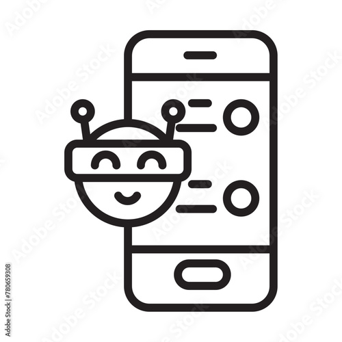 chatbot smartphone app icon