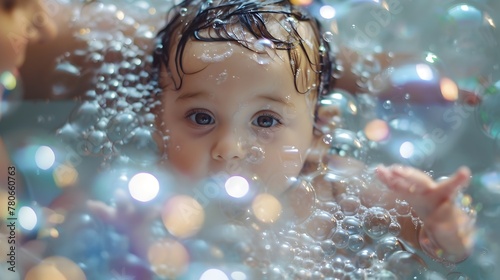 Magical Bubble Bath:A Baby's Celestial Playground of Soap and Wonder