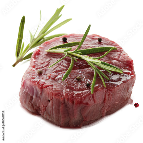 Sneaky Raw Beef Steak isolated on transparent background