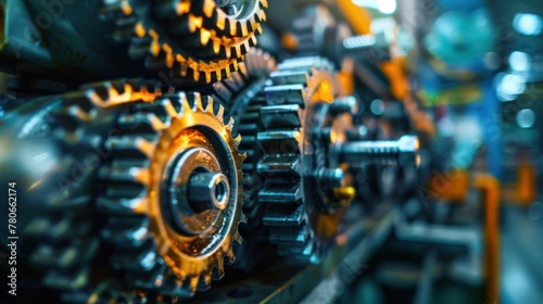 Gears, machine components in industrial plants