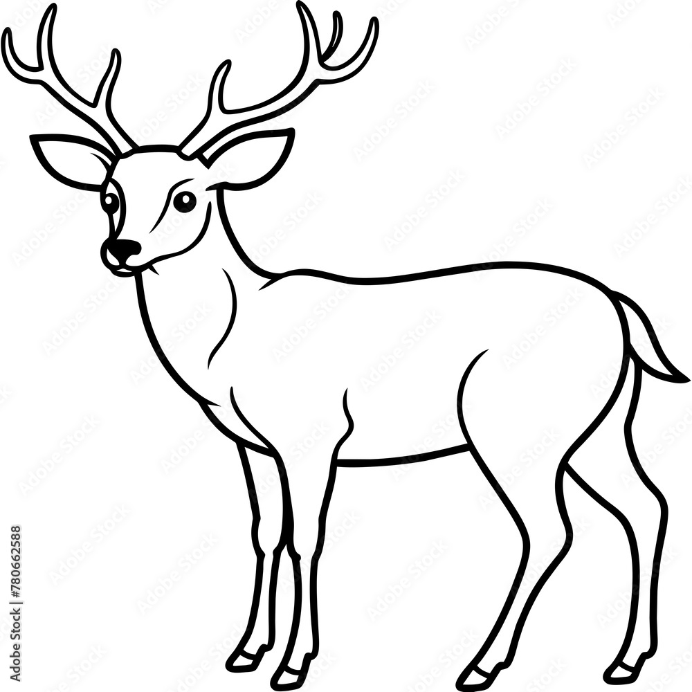 Deer vector illustration style.
Deer vector illustration style.