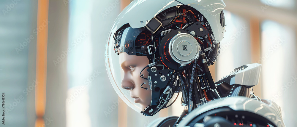 Advanced artificial intelligence roboter for the future. Generative ai ...