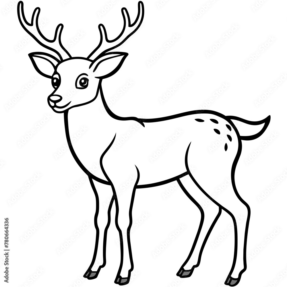 Deer vector illustration style.
Deer vector illustration style.
