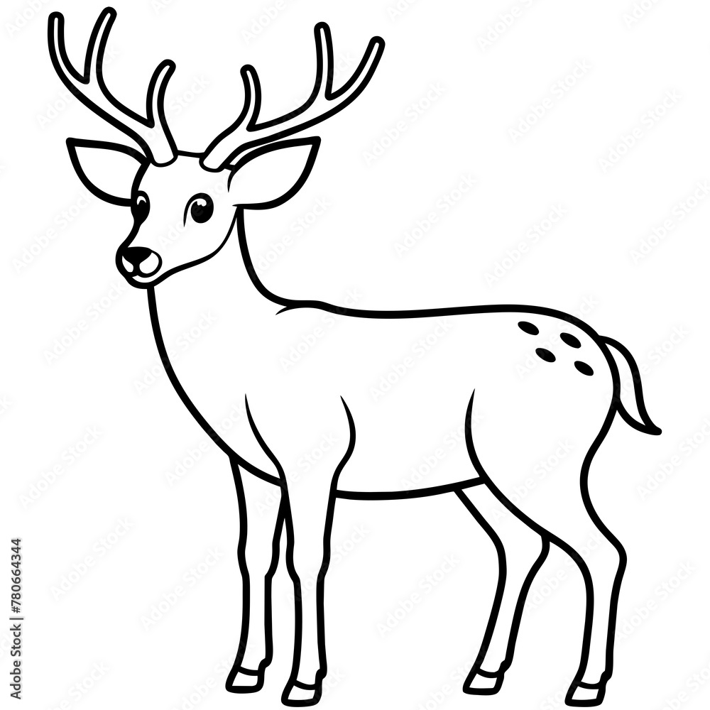 Deer vector illustration style.
Deer vector illustration style.