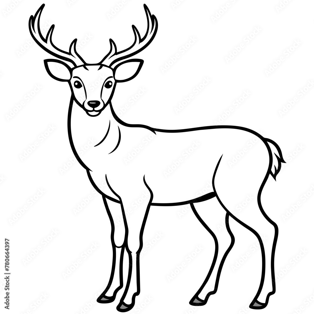 Deer vector illustration style.
Deer vector illustration style.