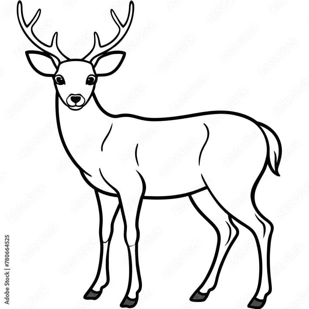 Deer vector illustration style.
Deer vector illustration style.