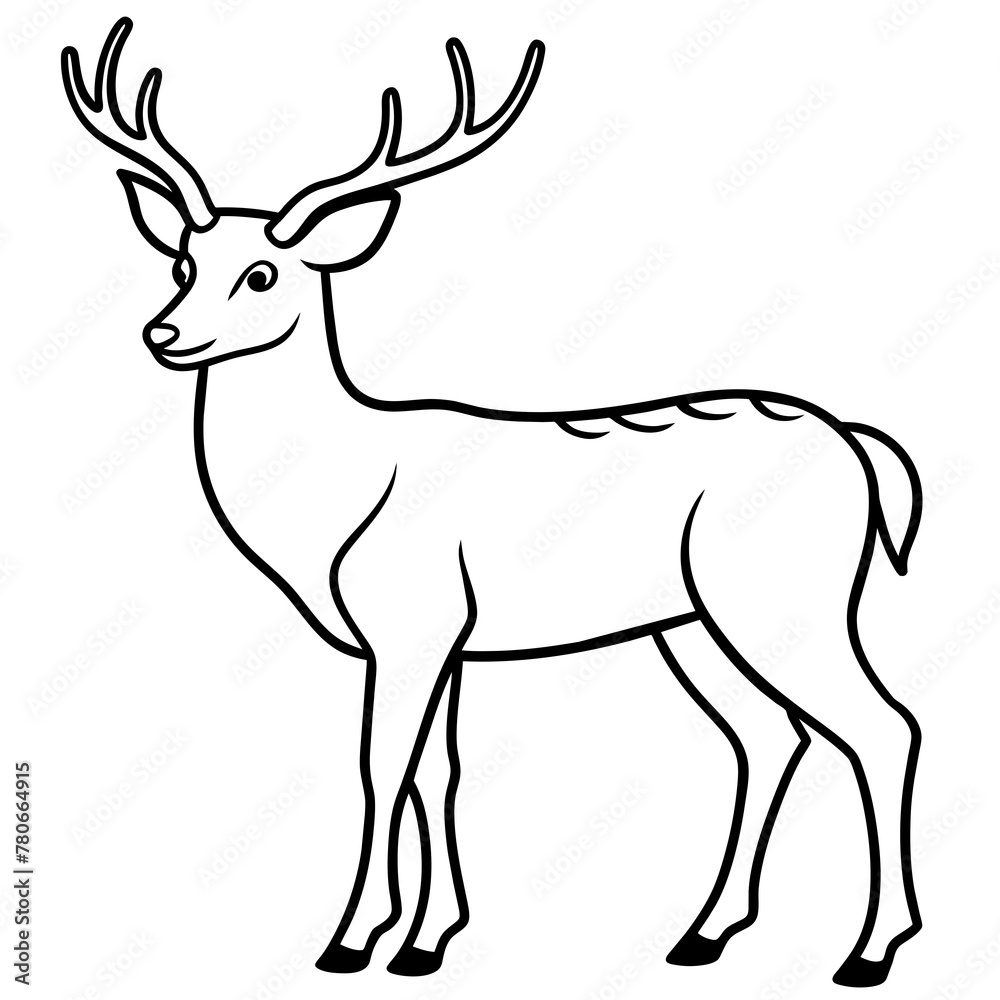 Deer vector illustration style.
Deer vector illustration style.