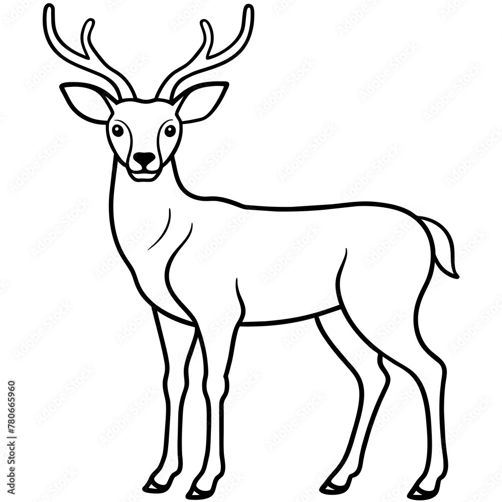 Deer vector illustration style.
Deer vector illustration style.