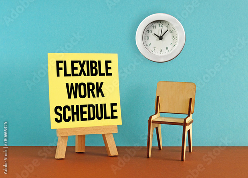 Flexible work schedule is shown using the text
