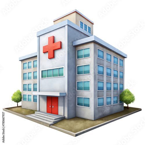 hospital on transparent background