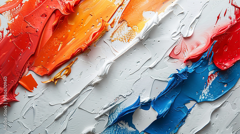 Splashes of Imagination: Abstract Paint on White