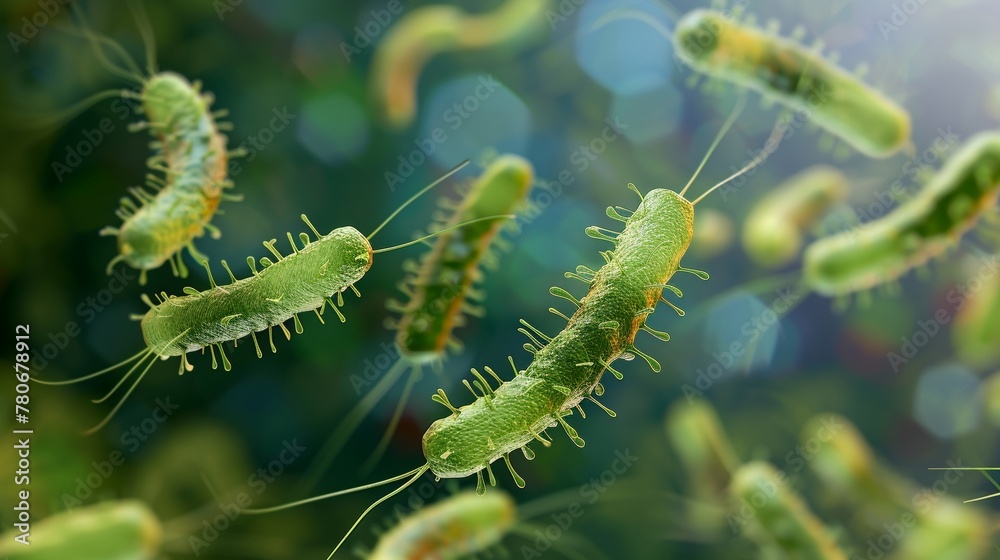 Naklejka premium Bacterial physiology , digital photography