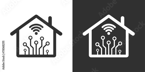 Smart home wifi iot sign vector illustration design